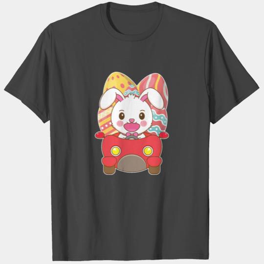 Bunny Car Easter Funny Eggs T Shirts