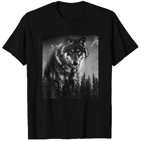 Wolf face art jungle T Shirts