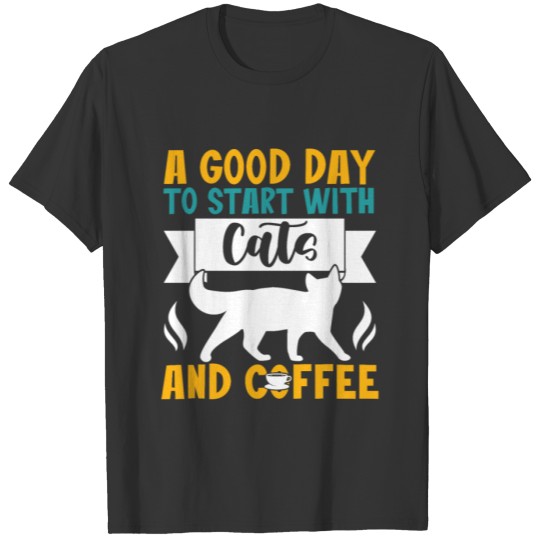 cats and coffee T-shirt