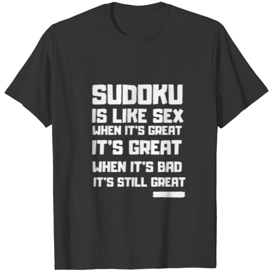 Gift sudoku humor funny player puzzle T-shirt