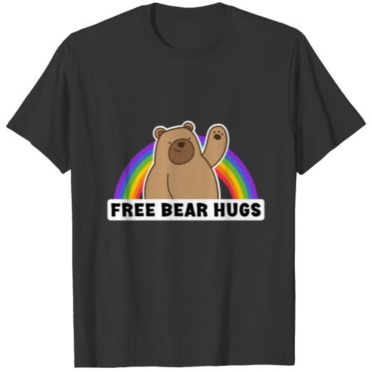 LGBTQ Rainbow Gay Pride Free Bear Hugs T-shirt