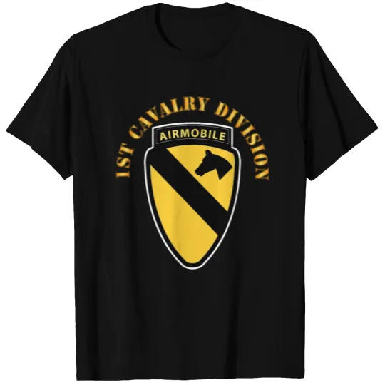 Army 1st Cavalry Division SSI w Airmobile Tab T Shirts