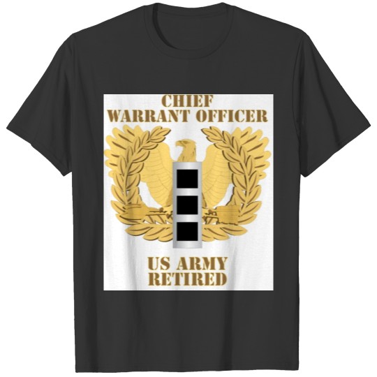 Army Emblem Warrant Officer CW3 Retired T-shirt