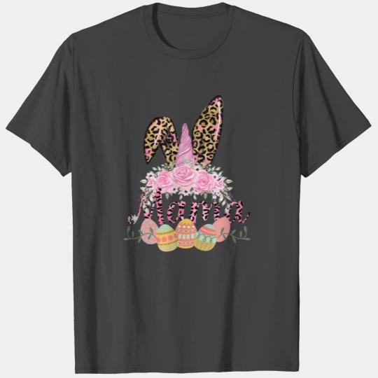 Floral Leopard Mama Bunny gift Happy Easter Mother T Shirts