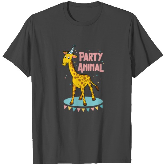 Party Animal Giraffe Lover Zoo Animal Wildlife T Shirts