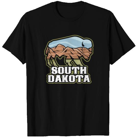South Dakota Badlands Buffalo T Shirts