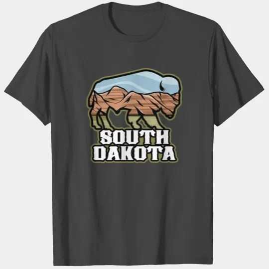 South Dakota Badlands Buffalo T Shirts