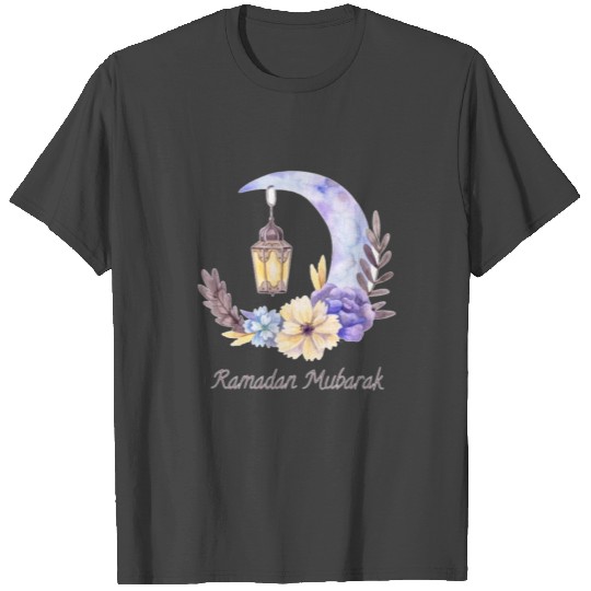 Ramadan Mubarak Pretty Illustration with Flowers T Shirts
