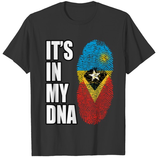 Rwandan And Timorese Vintage Heritage DNA Flag T-shirt