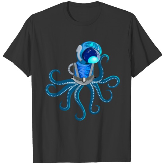 Sleepy astropus or astronaut octopus T-shirt