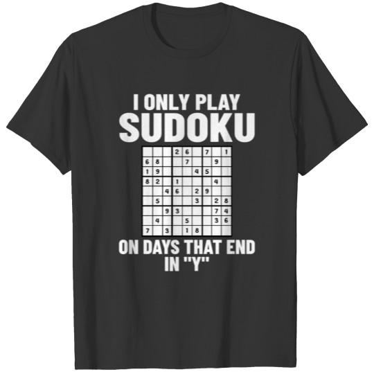 Sudoku Puzzle Solver Hard Easy Beginner Game T-shirt