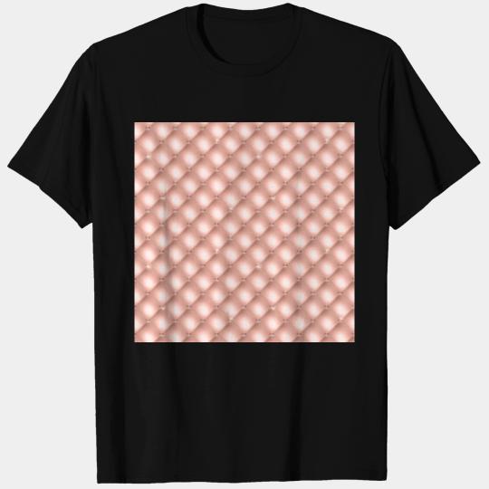 Glam Rose Gold Tufted Pattern T Shirts