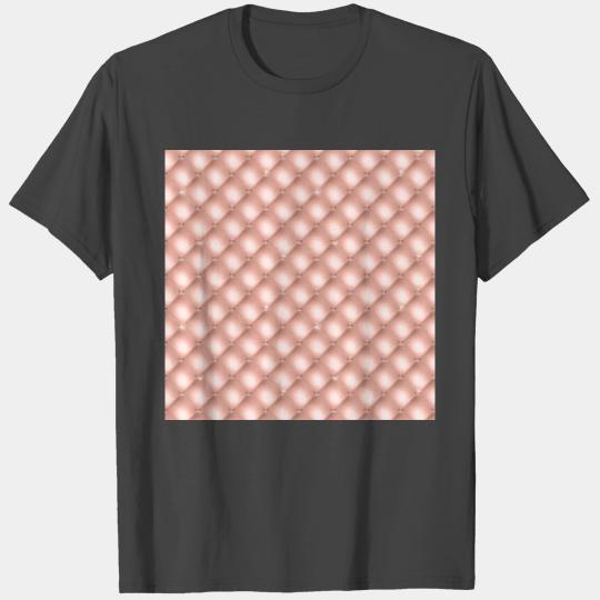 Glam Rose Gold Tufted Pattern T Shirts