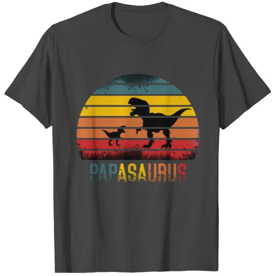 Ropa vintage de Papasaurus Dad T Shirts