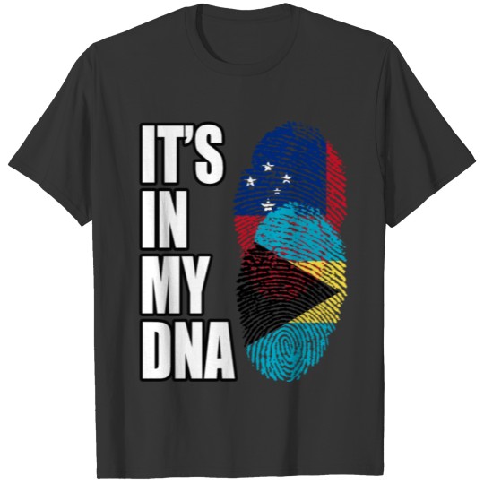 Samoan And Bahamian Vintage Heritage DNA Flag T-shirt