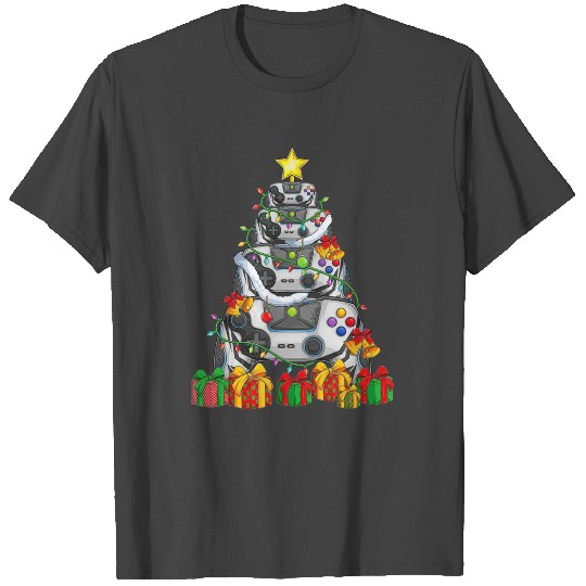 Gamer christmas tree pajamas kids boys men video T Shirts