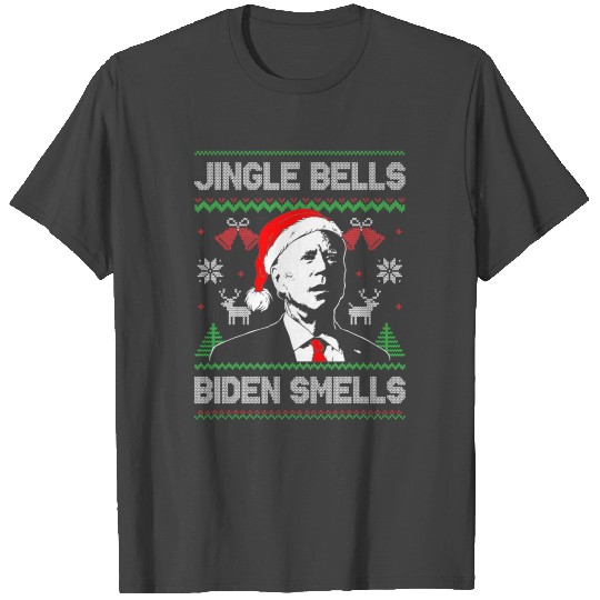 Santa Biden Jingle Bells Biden Smells Ugly T Shirts