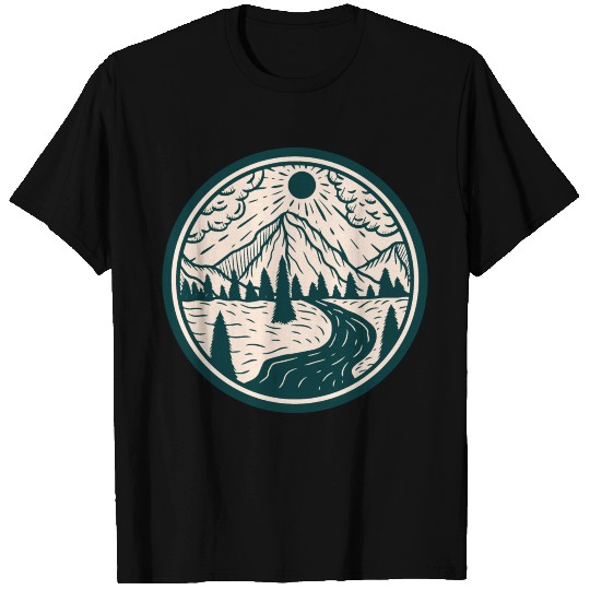 Road to Mountain Badge Sunrise T Shirts