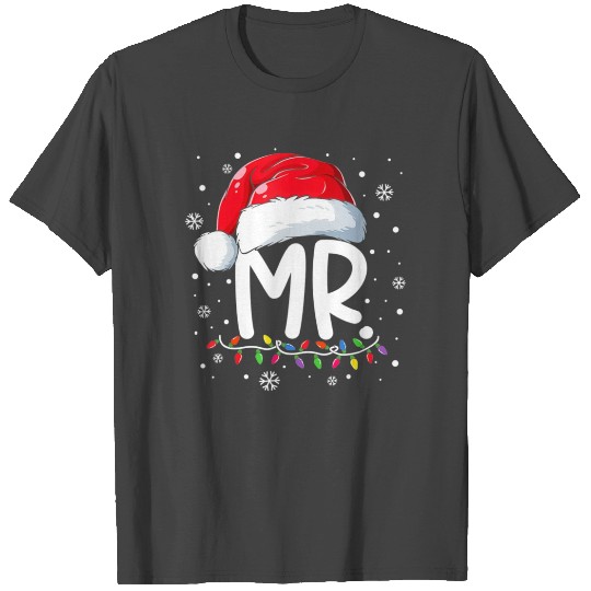 Mr Claus Mrs Claus Christmas Newlywed Couple T Shirts