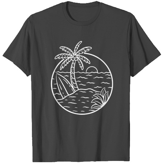 Beach View Sun Circle T Shirts