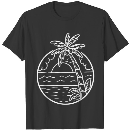 Sea View Beach Circle T-shirt