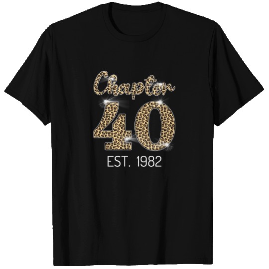 Chapter 40 Est. 1982 leopard Pattern T Shirts