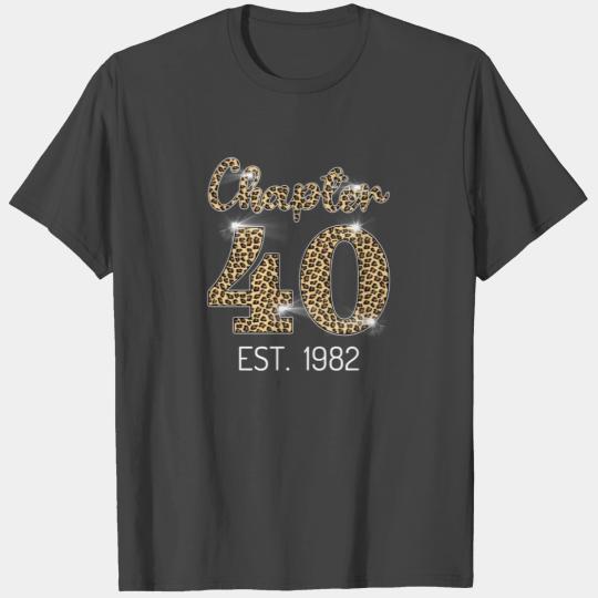Chapter 40 Est. 1982 leopard Pattern T Shirts
