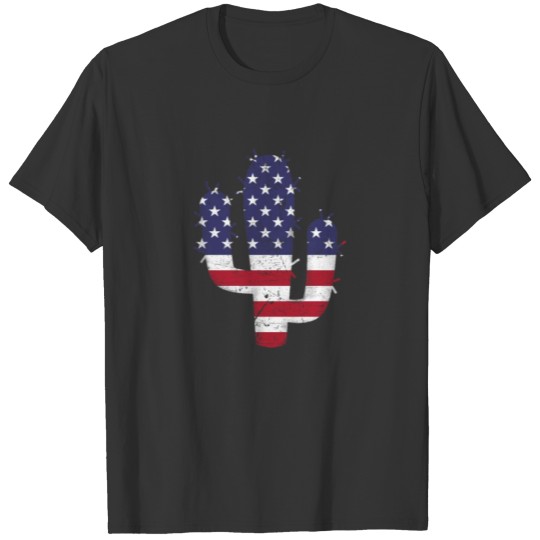 Cactus American Flag USA Patriotic 4th of July T Shirts