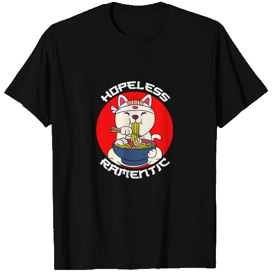 Cat Eating Ramen Gift T Shirts