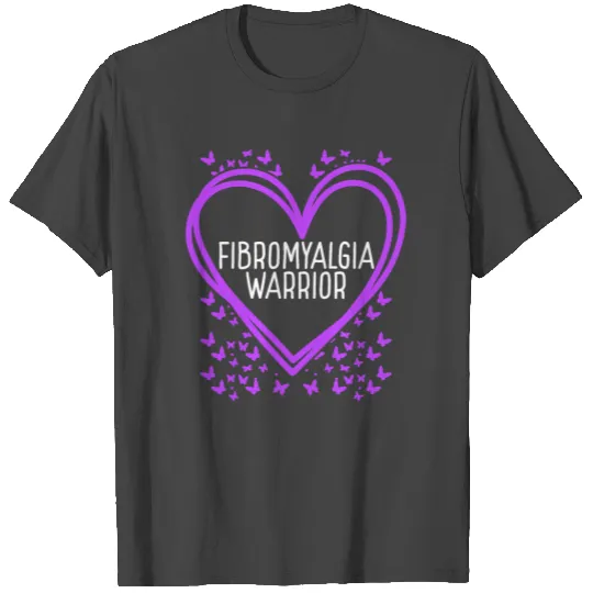 Fibromyalgia Ribbon Fighter Heart Warrior T Shirts