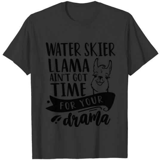 Water Skier Funny Llama Drama T-shirt