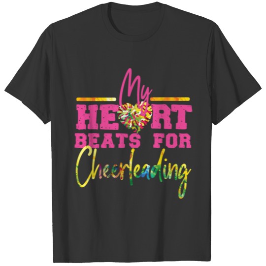 Cheer Cheerleading My Heart Beats T-shirt