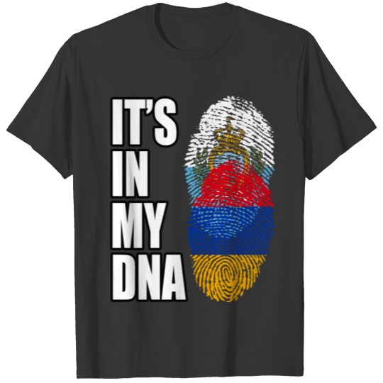 Sammarinesen And Armenian Vintage Heritage DNA Fla T-shirt