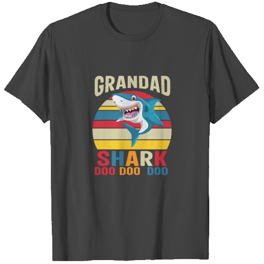 Family 365 Fathers Day Funny Grandad Shark T Shirts