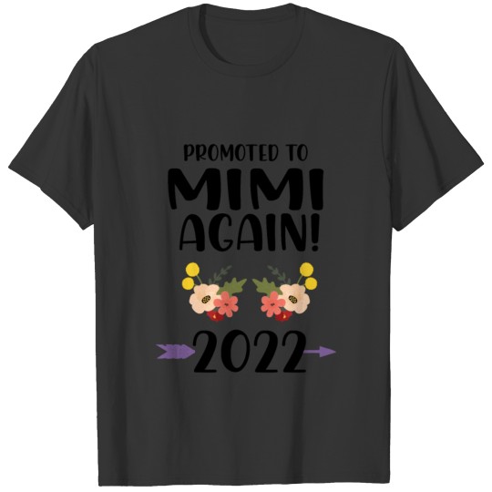 Promoted To Mimi Again 2022 Pregnancy Announcement T-shirt