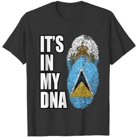 Sammarinesen And Saint Lucian Vintage Heritage DNA T-shirt
