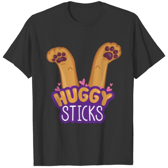 Huggy Sticks Cute Dog Front Legs Love Hugs T-shirt