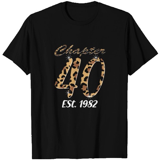Chapter 40 Est. 1982 leopard Pattern T Shirts
