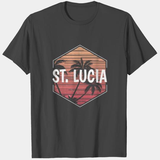 St Lucia Beach Vacation Souvenir T Shirts