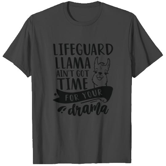 Lifeguard Funny Llama Drama T Shirts