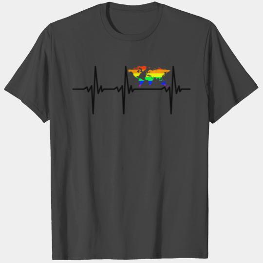 Heartbeat For A Colorful, Peaceful World Freedom T Shirts