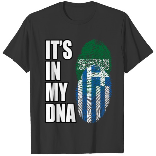 Saudi Arabian And Greek Vintage Heritage DNA Flag T-shirt