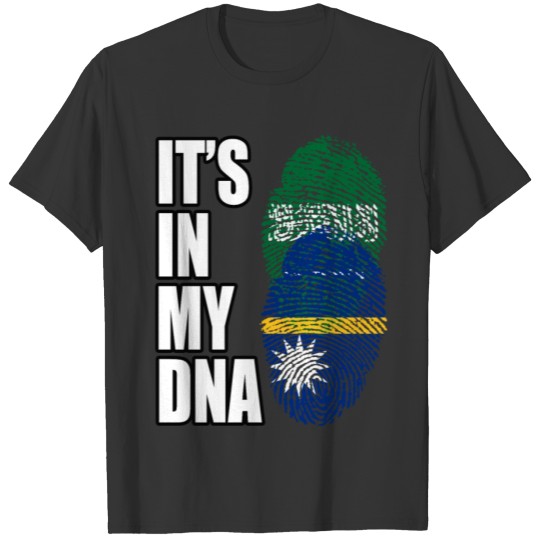 Saudi Arabian And Nauruan Vintage Heritage DNA Fla T-shirt
