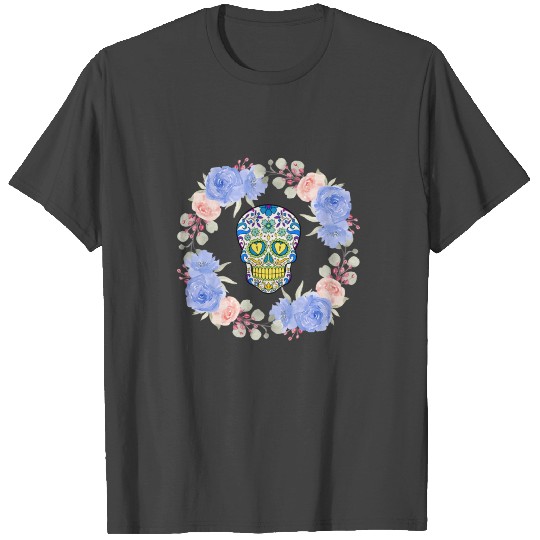 Skull and Crossbones with Roses 2022 T Shirts