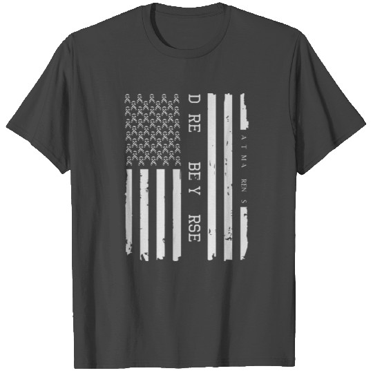 Dare To Be Yourself Autism Awareness American Flag T Shirts