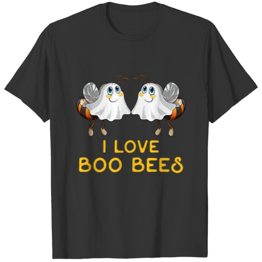 I Love Boo Bees Halloween Matching Couple Costume T Shirts