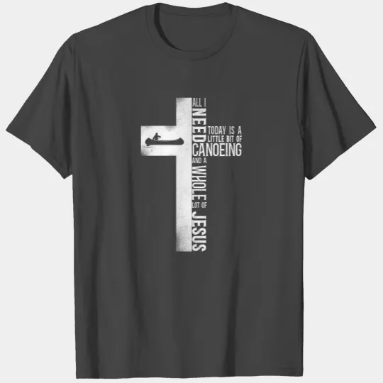 Canoe Canoeing Jesus Cross Vintage T Shirts