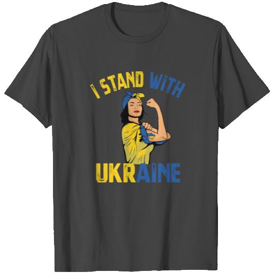 I Stand With Ukraine Women Support Ukraine Flag T Shirts
