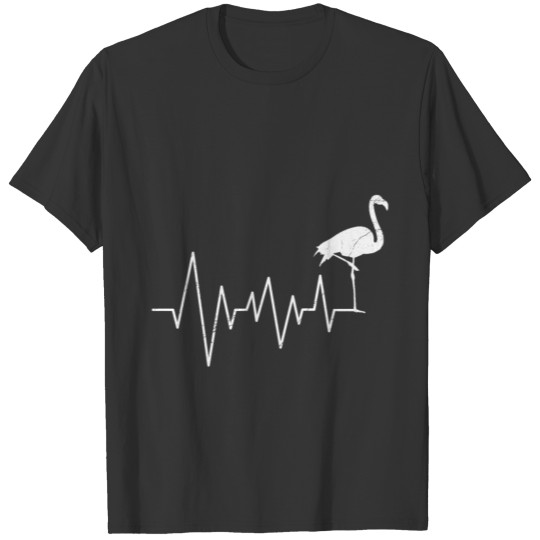 Flamingo heartbeat bird T-shirt