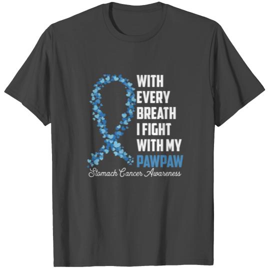 Pawpaw Stomach Cancer Awareness Periwinkle Blue I T Shirts